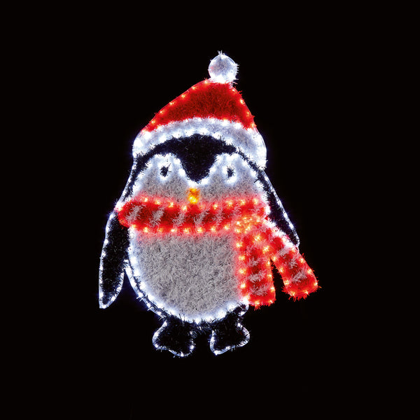 95cm Penguin Tinsel Rope Light with LEDs