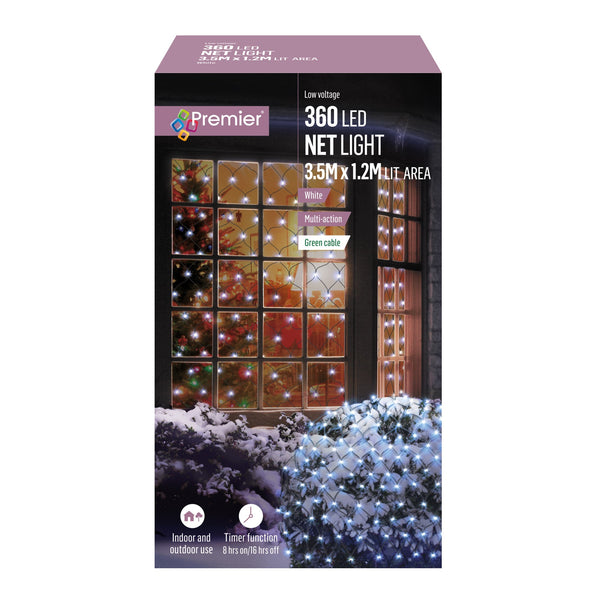 360 White Multi Action LED Net Light 3.5m x 1.2m