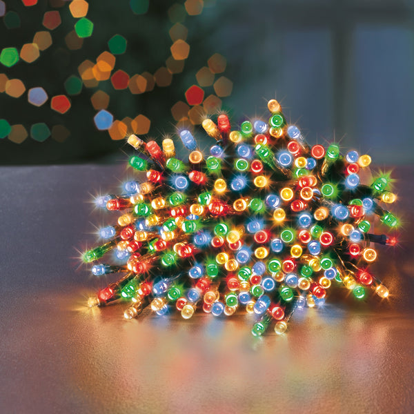 720 Multi Coloured Supabrights Multi Action LED String Lights with Timer