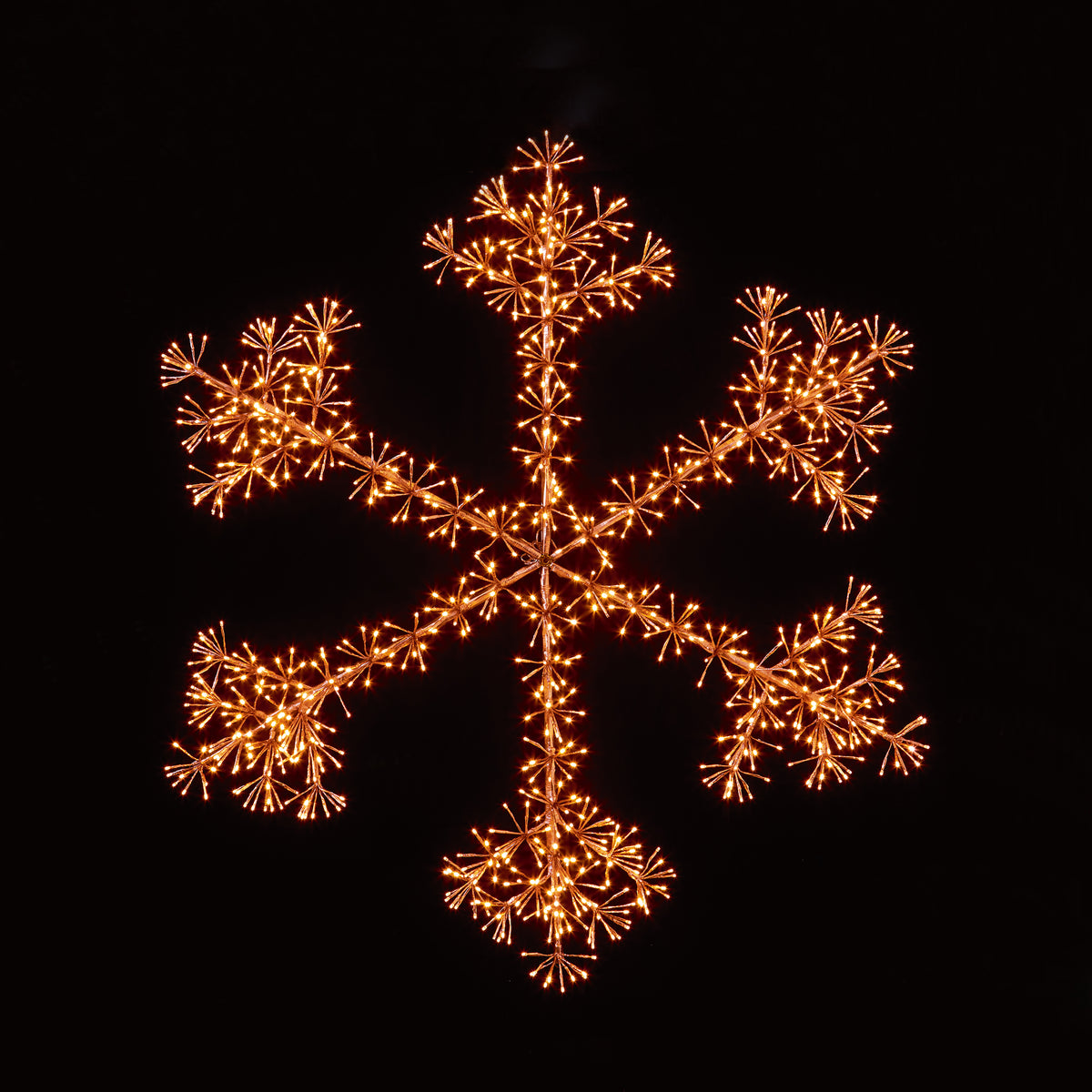 1.5m Giant Rose Gold Starburst Snowflake Silhouette with 1080 Warm White LEDs
