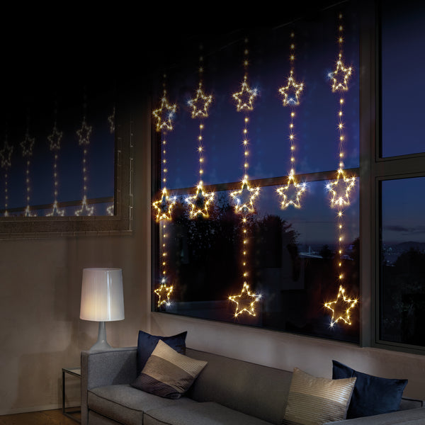 1.3m x 1.2m Star Window Curtain Light with 312 Warm White LEDs