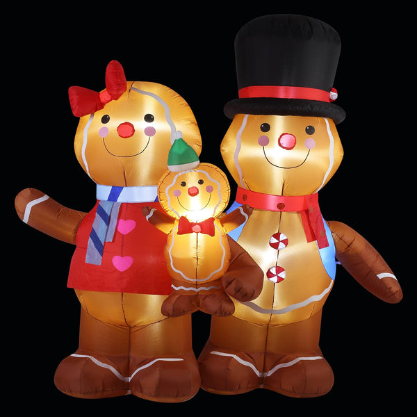 1.8m Gingerbread Family LED Lit Christmas Inflatable