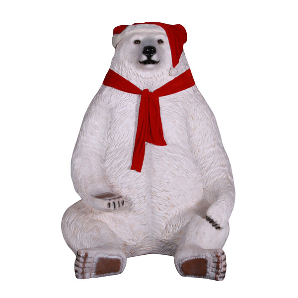 Festive Hat and Scarf for Polar Bear Photo Opportunity Seat