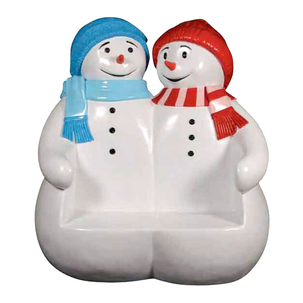 1.7m Christmas Commercial Seat - Blue and Red Snowmen Display Prop