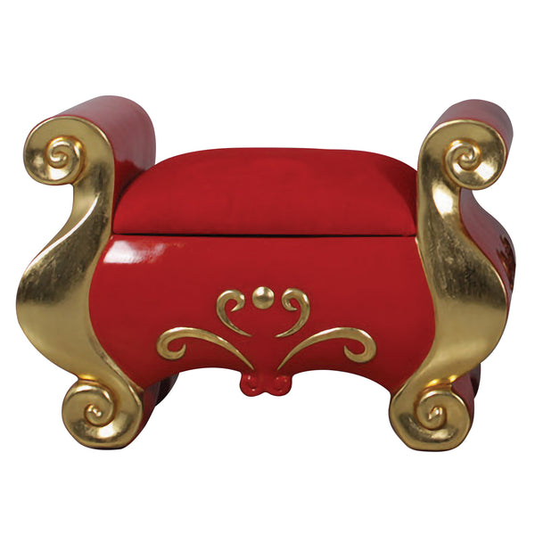 Grand Red and Gold Santa Footstool Christmas Display Prop