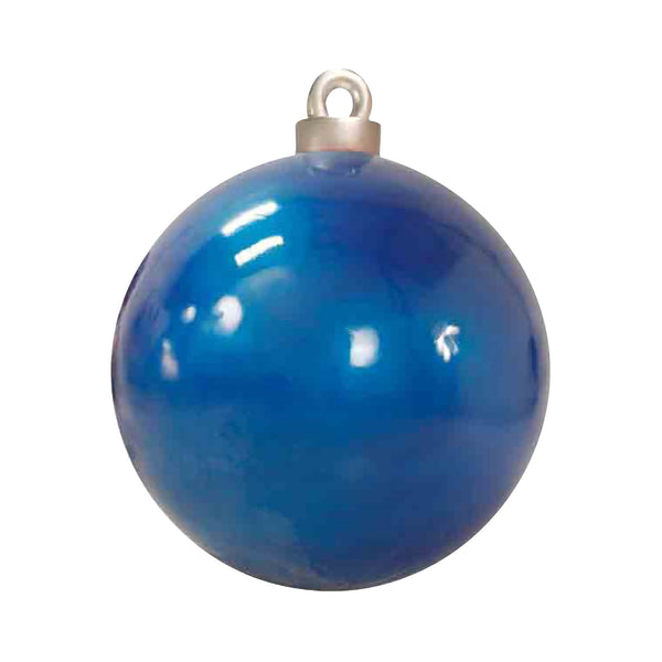 Large 60cm Shiny Blue Christmas Bauble Display Prop