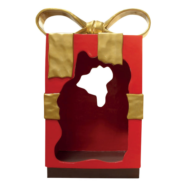 2.25m Giant Red and Gold Christmas Present Photo Opportunity Prop