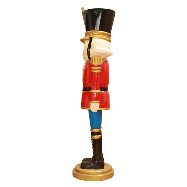 2.7m Christmas Nutcracker Figure in Traditional Red and Blue Uniform