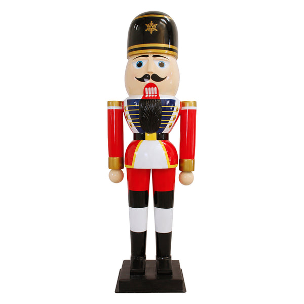 1.8m Christmas Nutcracker Figure Wearing Round Hat