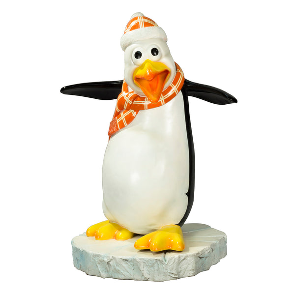 1.3m Fun Festive Skipper Penguin Wearing Scarf and Hat Christmas Display Prop