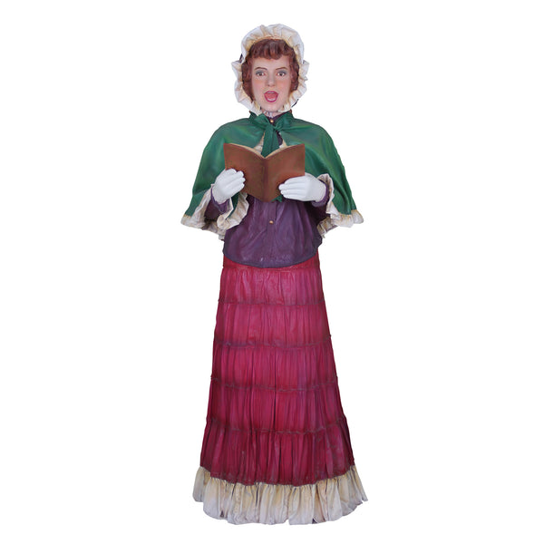 Mother Realistic Life Sized Victorian Caroler Figure Display Prop