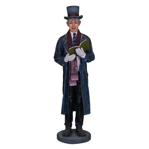 Father Realistic Life Sized Victorian Caroler Figure Display Prop