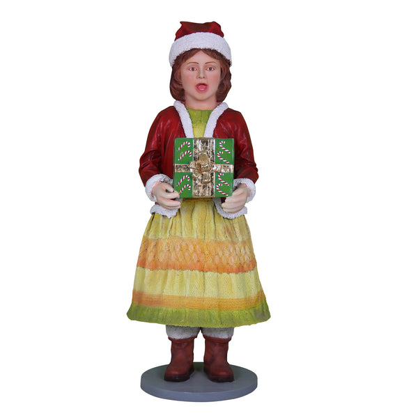 Daughter Realistic Life Sized Victorian Caroler Figure Display Prop