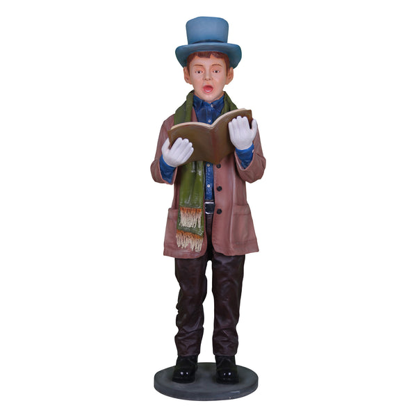 Son Design Realistic Life Sized Victorian Caroler Figure Display Prop