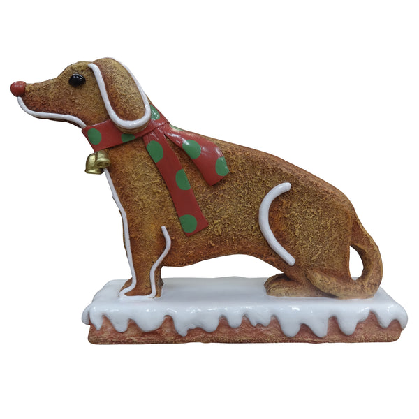 52cm Gingerbread Dog Commercial Christmas Display Prop