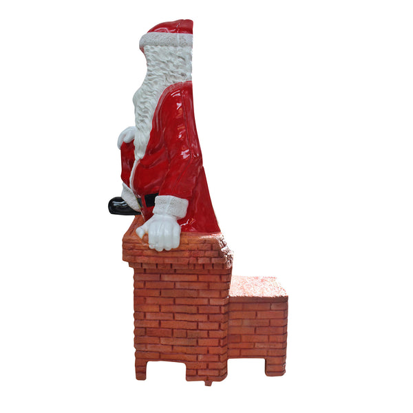 1.8m Santa in Chimney Photo Opportunity Commercial Christmas Prop