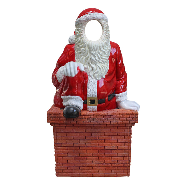 1.8m Santa in Chimney Photo Opportunity Commercial Christmas Prop