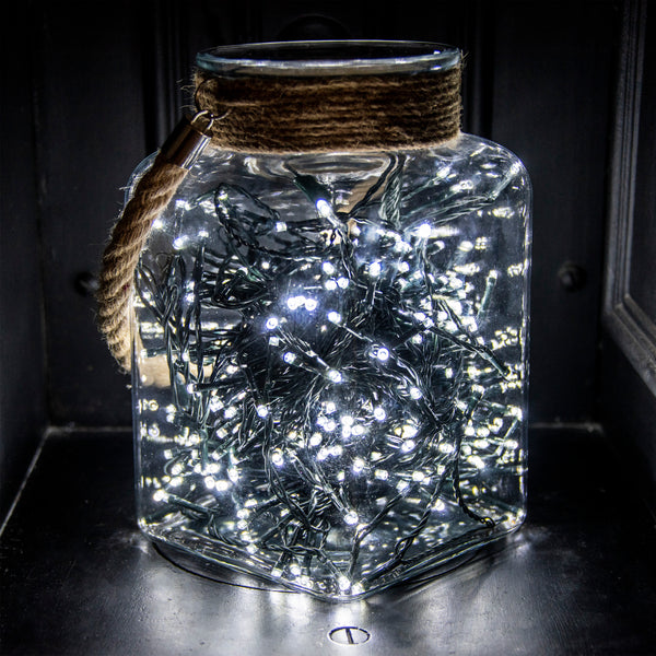 360 White Supabrights Multi Action LED String Lights with Timer