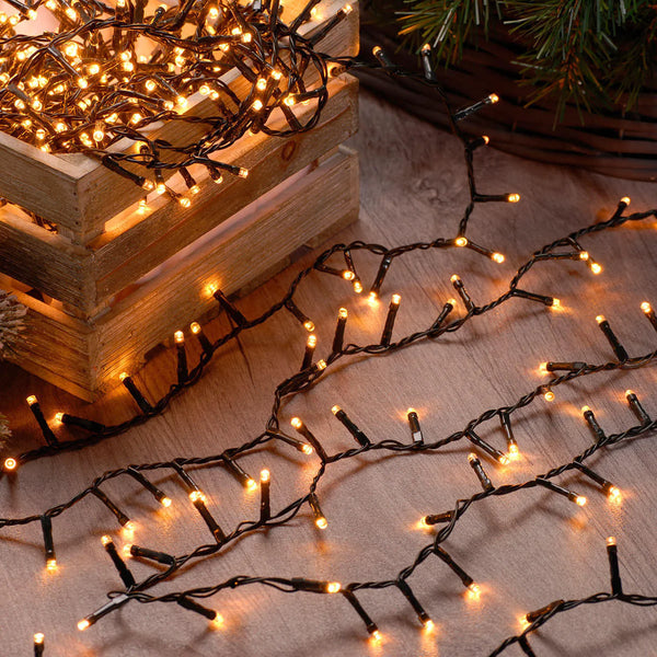 200 Battery Operated Warm White Timer Firefly Lights