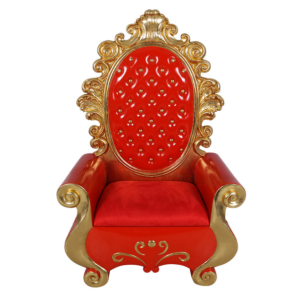 1.6m Grand Red and Gold Santa Throne Photo Opportunity Seat