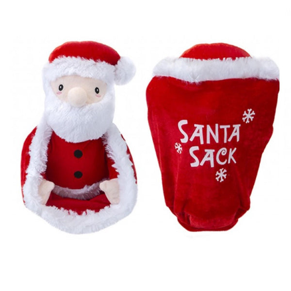 Animated Peekaboo Christmas Santa with Sack