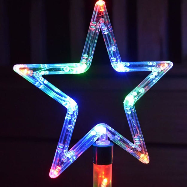 Pack of 4 LED Multi Coloured Star Pathfinder Lights