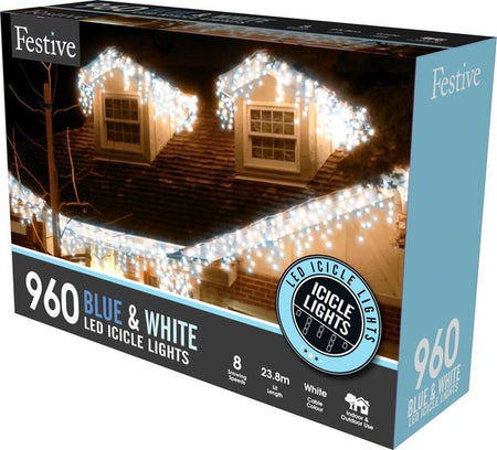 960 LED Snowing Icicle Lights
