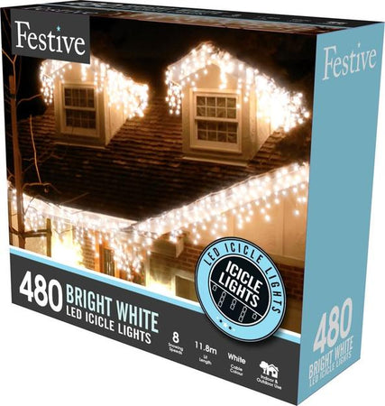 480 LED Snowing Icicle Lights