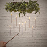 10 Floating White Candles with Magic Wand Controller Christmas Tree Lights