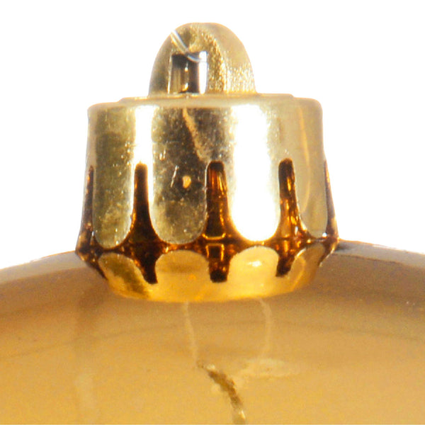 20cm Shiny Light Gold Shatterproof Tree Bauble