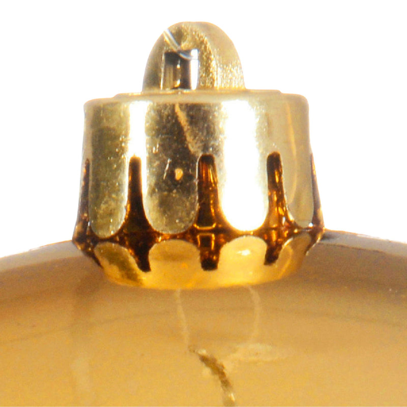 20cm Shiny Light Gold Shatterproof Tree Bauble