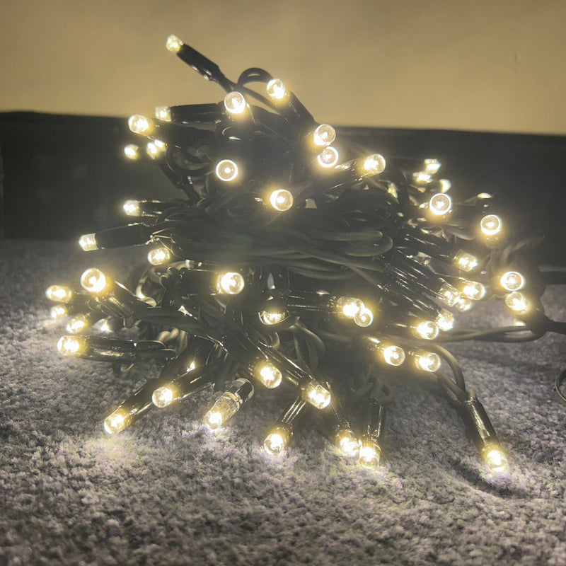 100 Warm White Mains Powered Connectable LED Lights