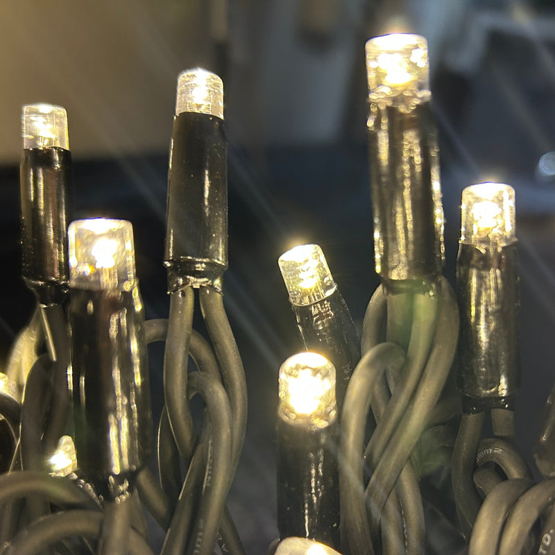 100 Warm White Mains Powered Connectable LED Lights