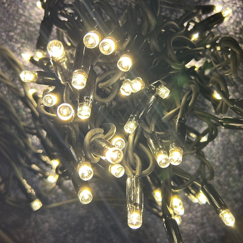 100 Warm White Mains Powered Connectable LED Lights