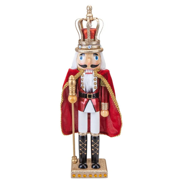 41cm Royal King with Crown Wooden Christmas Nutcracker