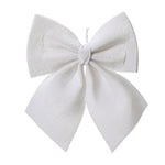Large 24cm White Bow Christmas Tree Decoration