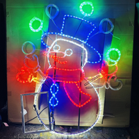 1.5m Juggling Snowman Animated Christmas Neon Rope Light Display