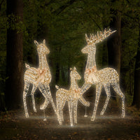 1.1m Glitter Twist Gold Twinkling Fawn Christmas Silhouette