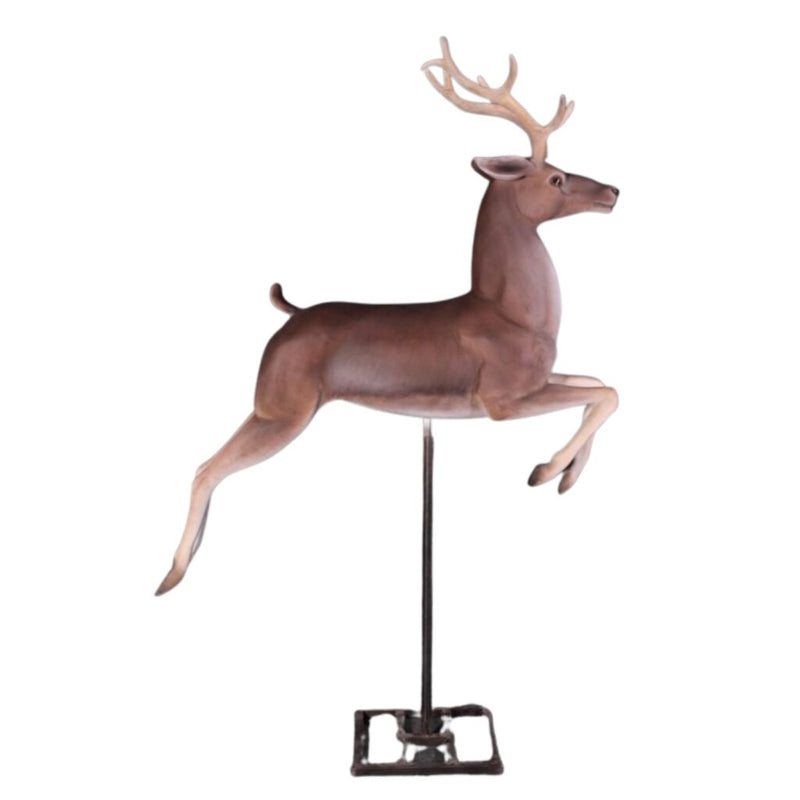 2.15m Painted Reindeer on Stand Commercial Christmas Display Prop