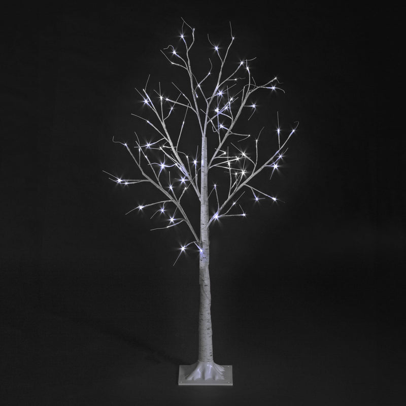 4ft Birch Tree Pre Lit with Ice White LEDs
