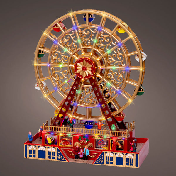 48cm Lumineo Ferris Wheel Fun Fair Scene with 60 Flashing LEDs