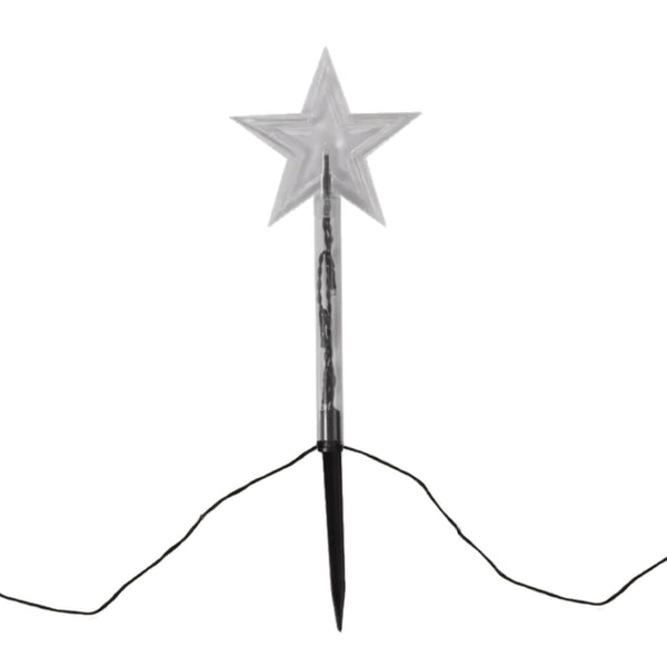 Set of 8 Multi Coloured Festive Star Pathfinder Stake Lights
