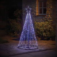 7ft Warm White and Cool White Twinkling Wire Christmas Tree Cone - 3
