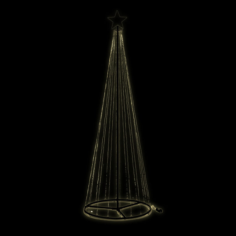 7ft Warm White and Cool White Twinkling Wire Christmas Tree Cone