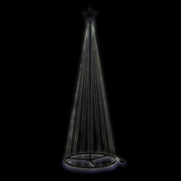 7ft Multi Coloured Twinkling Wire Christmas Tree Cone - 2