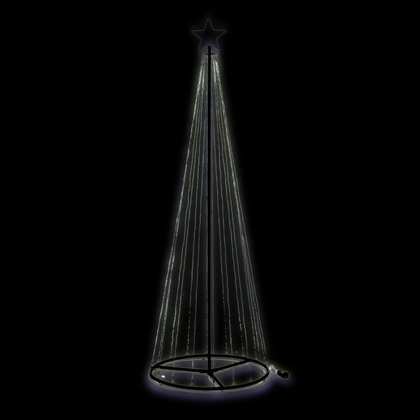 7ft Multi Coloured Twinkling Wire Christmas Tree Cone