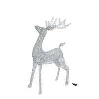 90cm Glitter Twist Silver Twinkling Reindeer Christmas Silhouette - 4