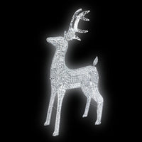 1m Glitter Twist Silver Twinkling Reindeer Christmas Silhouette