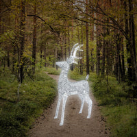 1m Glitter Twist Silver Twinkling Reindeer Christmas Silhouette - 3