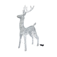 1.2m Glitter Twist Silver Twinkling Reindeer Christmas Silhouette - 4